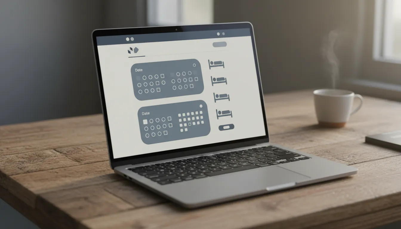 Clean, modern booking system interface showing accommodation selection for a bell tent event